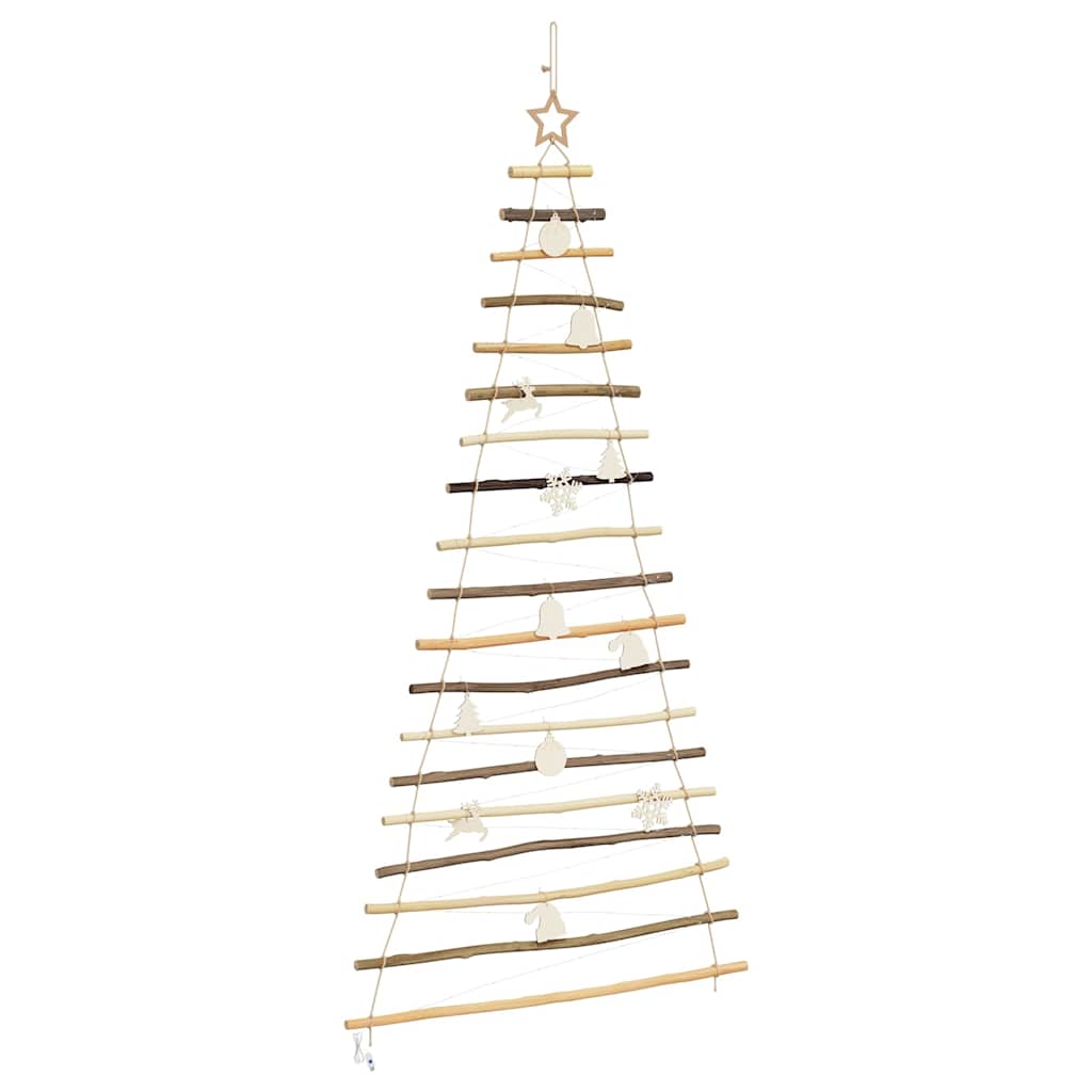 vidaXL Weihnachtsbaum mit 100 LEDs Natur 180 cm Massives Eschenholz