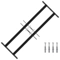 vidaXL Fenstergitter 76 x 30 cm Pulverbeschichteter Stahl Schwarz