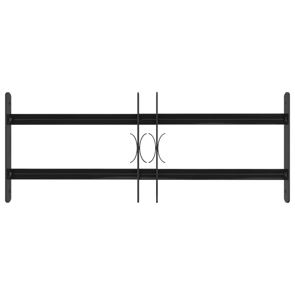 vidaXL Fenstergitter 76 x 30 cm Pulverbeschichteter Stahl Schwarz