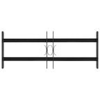 vidaXL Fenstergitter 76 x 30 cm Pulverbeschichteter Stahl Schwarz