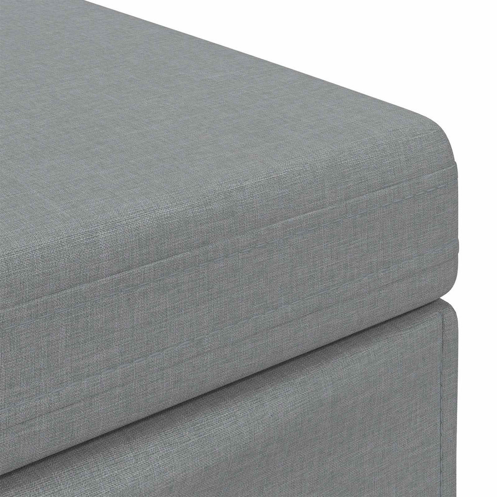 vidaXL Hocker Hellgrau 41 x 41 x 40 cm Stoff und Pressholz