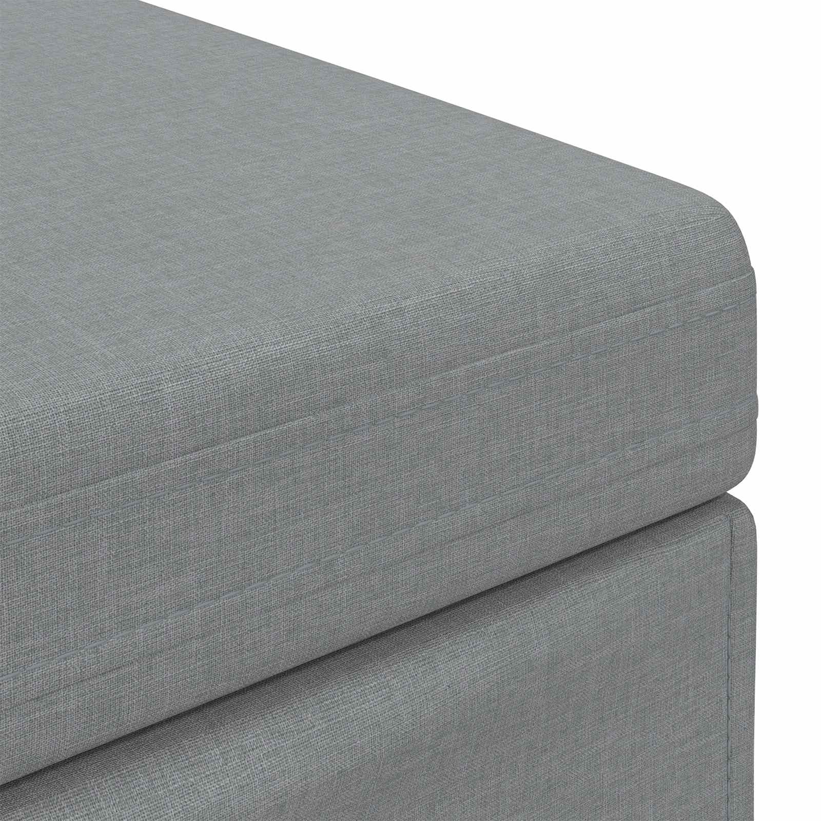 vidaXL Hocker Hellgrau 41 x 41 x 40 cm Stoff und Pressholz