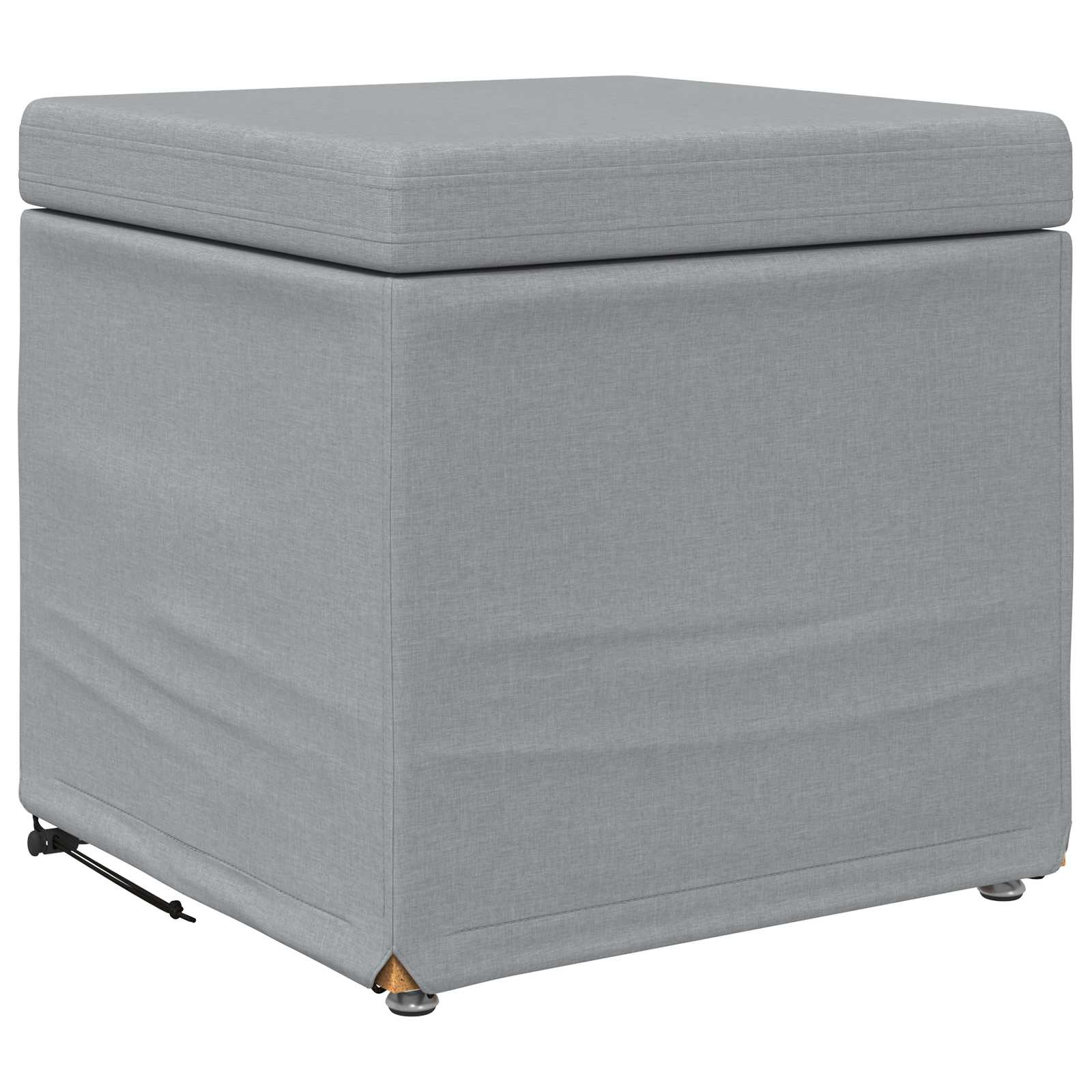 vidaXL Hocker Hellgrau 41 x 41 x 40 cm Stoff und Pressholz