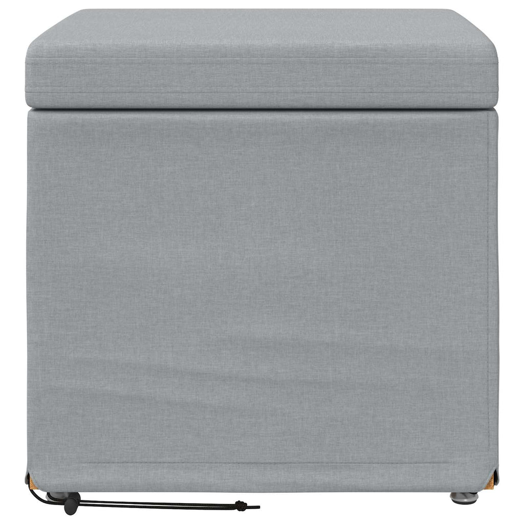 vidaXL Hocker Hellgrau 41 x 41 x 40 cm Stoff und Pressholz