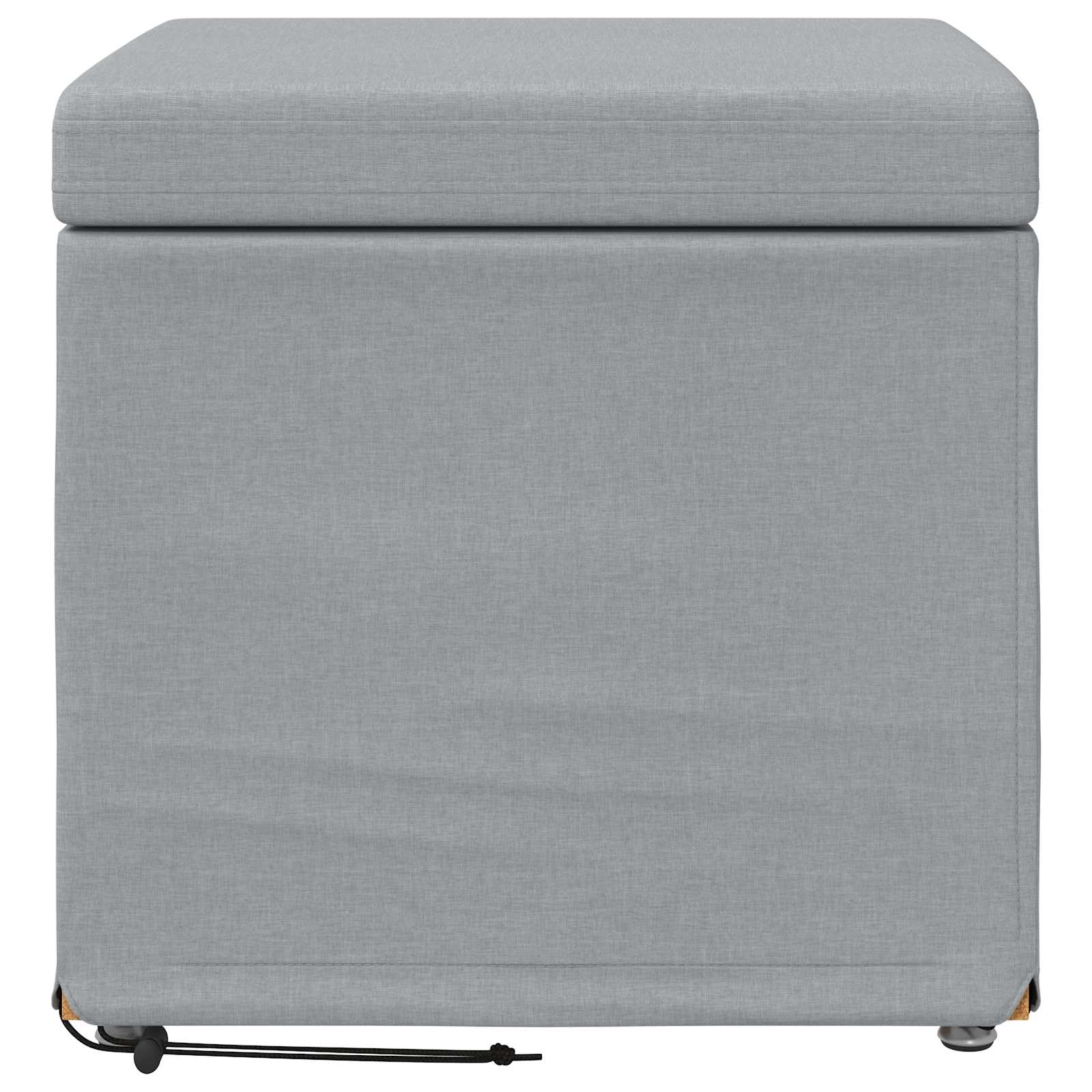 vidaXL Hocker Hellgrau 41 x 41 x 40 cm Stoff und Pressholz