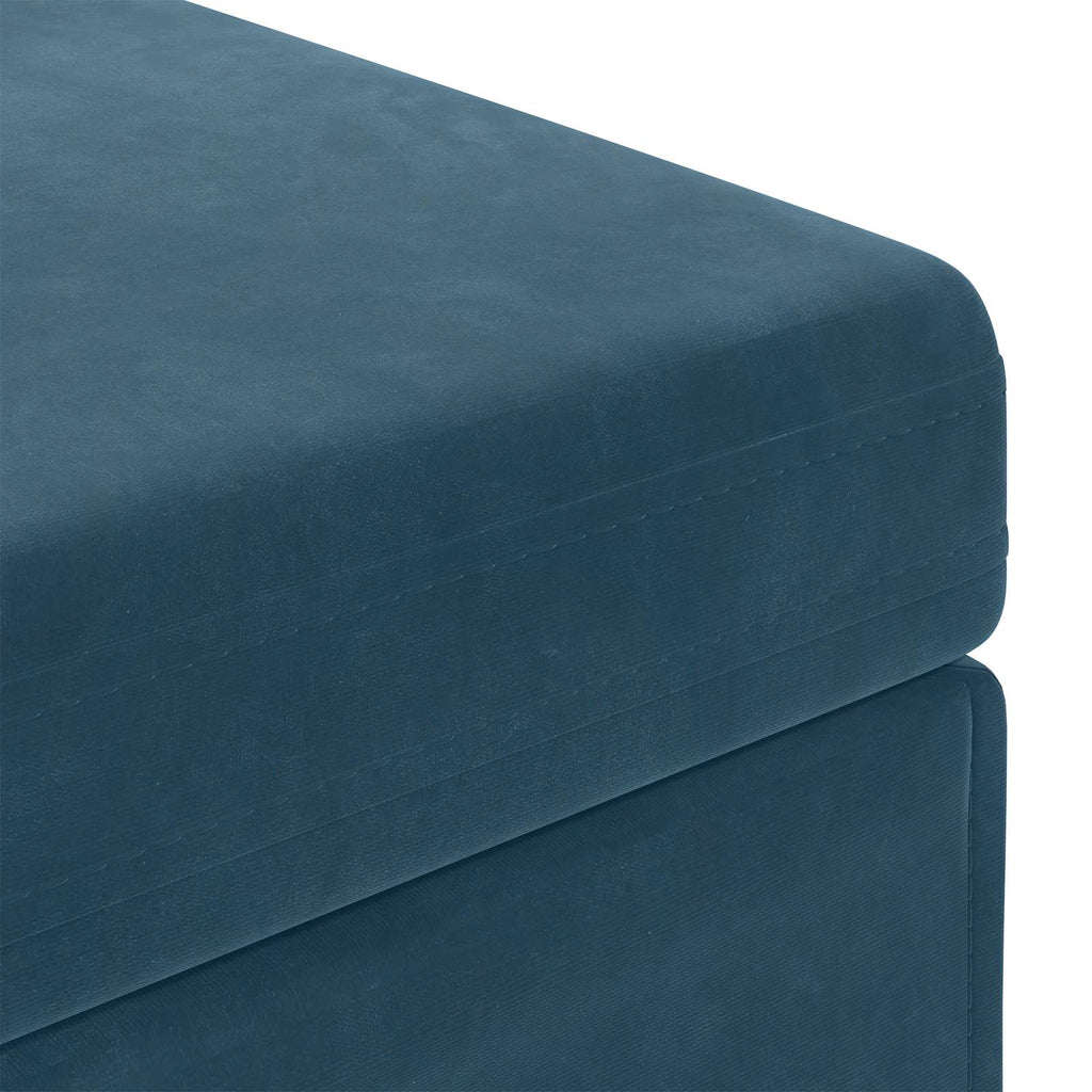 vidaXL Hocker Blau 41 x 41 x 40 cm Samt und Engineering Holz