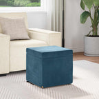 vidaXL Hocker Blau 41 x 41 x 40 cm Samt und Engineering Holz