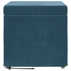 vidaXL Hocker Blau 41 x 41 x 40 cm Samt und Engineering Holz