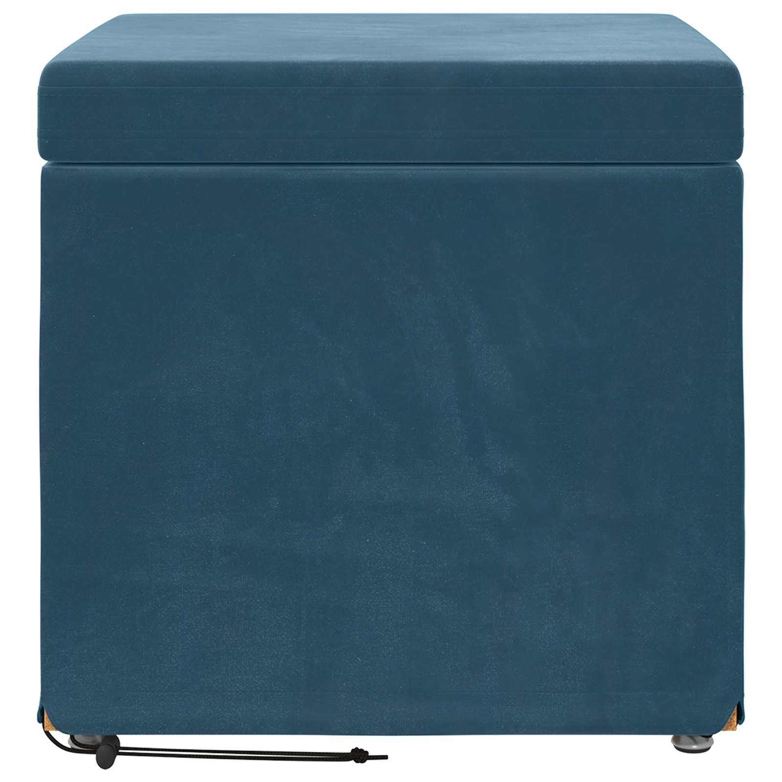 vidaXL Hocker Blau 41 x 41 x 40 cm Samt und Engineering Holz