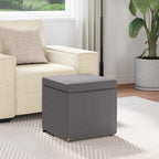 vidaXL Hocker Grau 41 x 41 x 40 cm Kunstleder und Engineering Holz