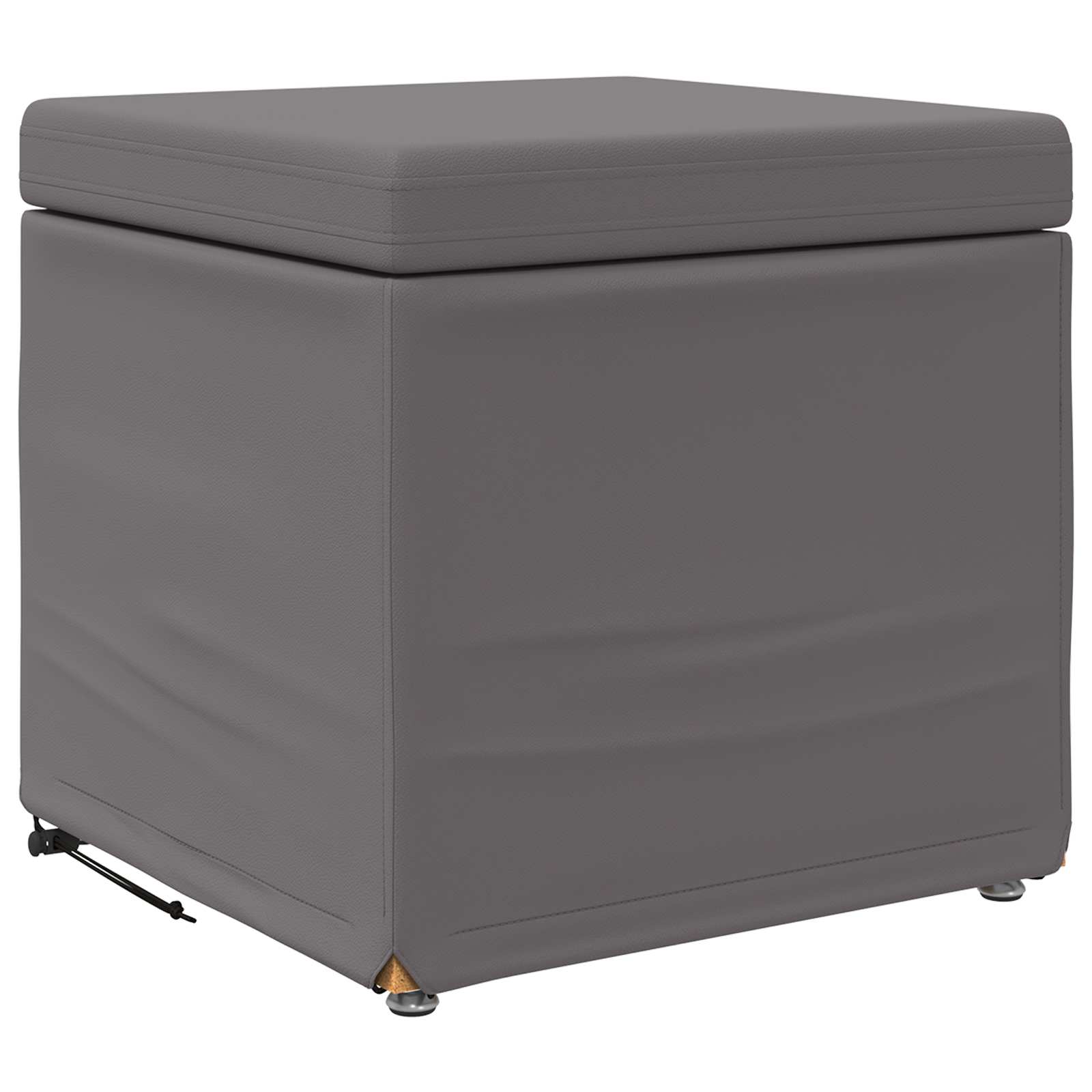 vidaXL Hocker Grau 41 x 41 x 40 cm Kunstleder und Engineering Holz