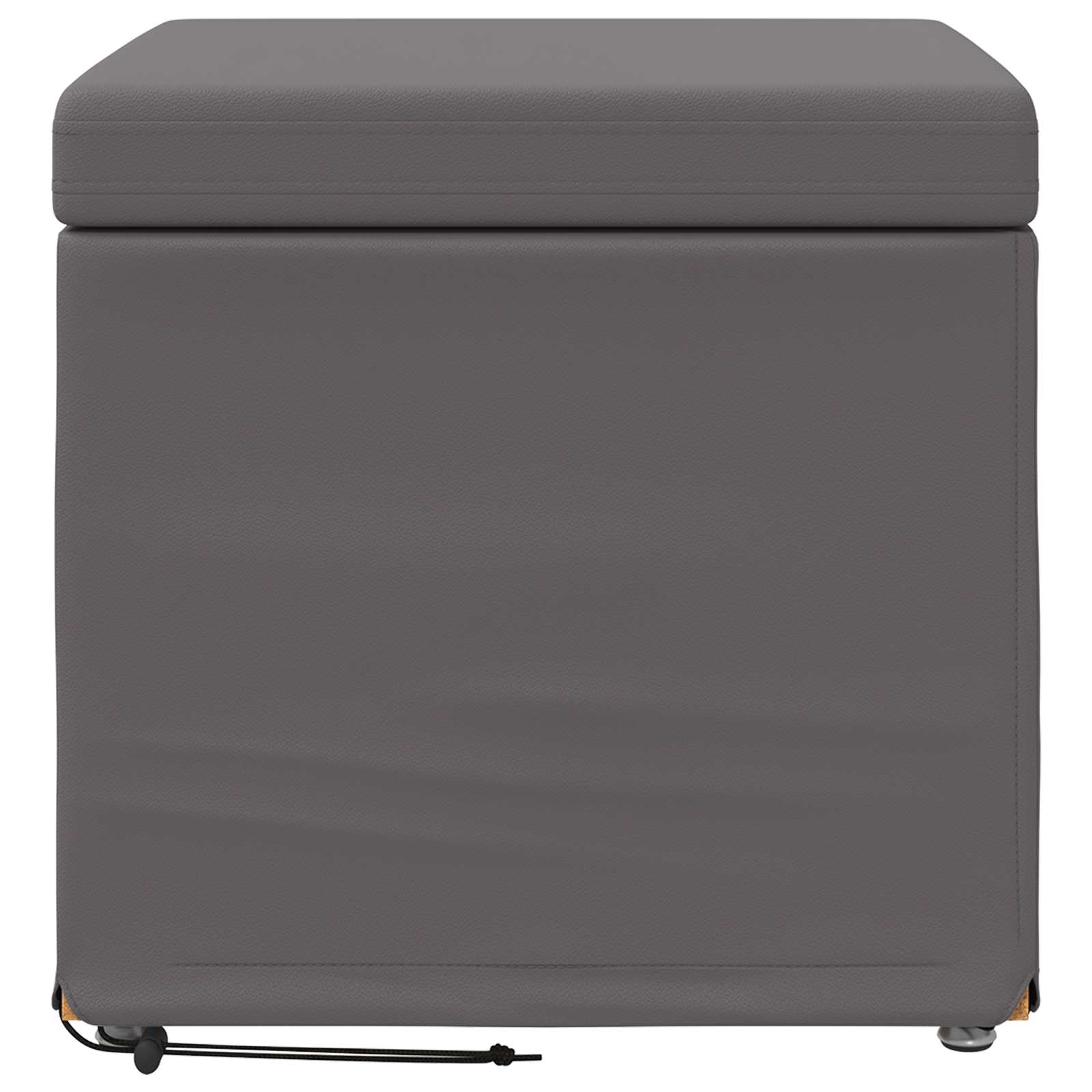vidaXL Hocker Grau 41 x 41 x 40 cm Kunstleder und Engineering Holz