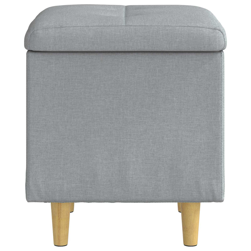 vidaXL Ottoman mit Stauraum Hellgrau 40 x 40 x 45 cm Stoff