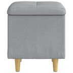 vidaXL Ottoman mit Stauraum Hellgrau 40 x 40 x 45 cm Stoff