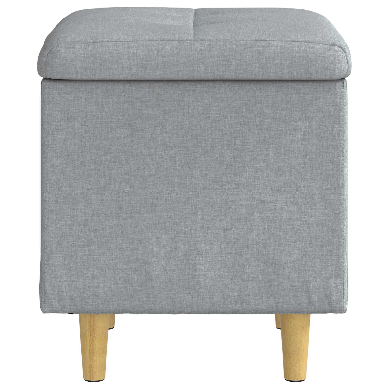 vidaXL Ottoman mit Stauraum Hellgrau 40 x 40 x 45 cm Stoff