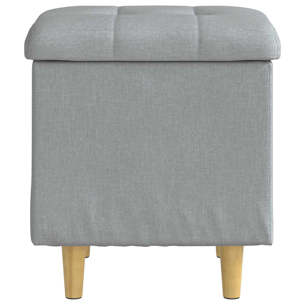 vidaXL Ottoman mit Stauraum Hellgrau 40 x 40 x 45 cm Stoff