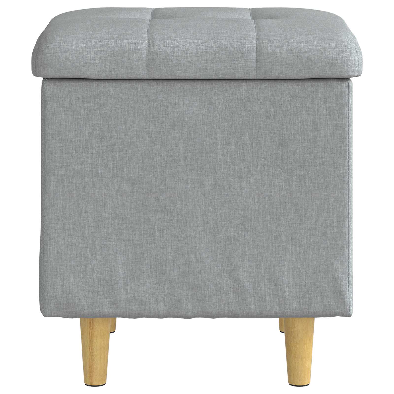 vidaXL Ottoman mit Stauraum Hellgrau 40 x 40 x 45 cm Stoff