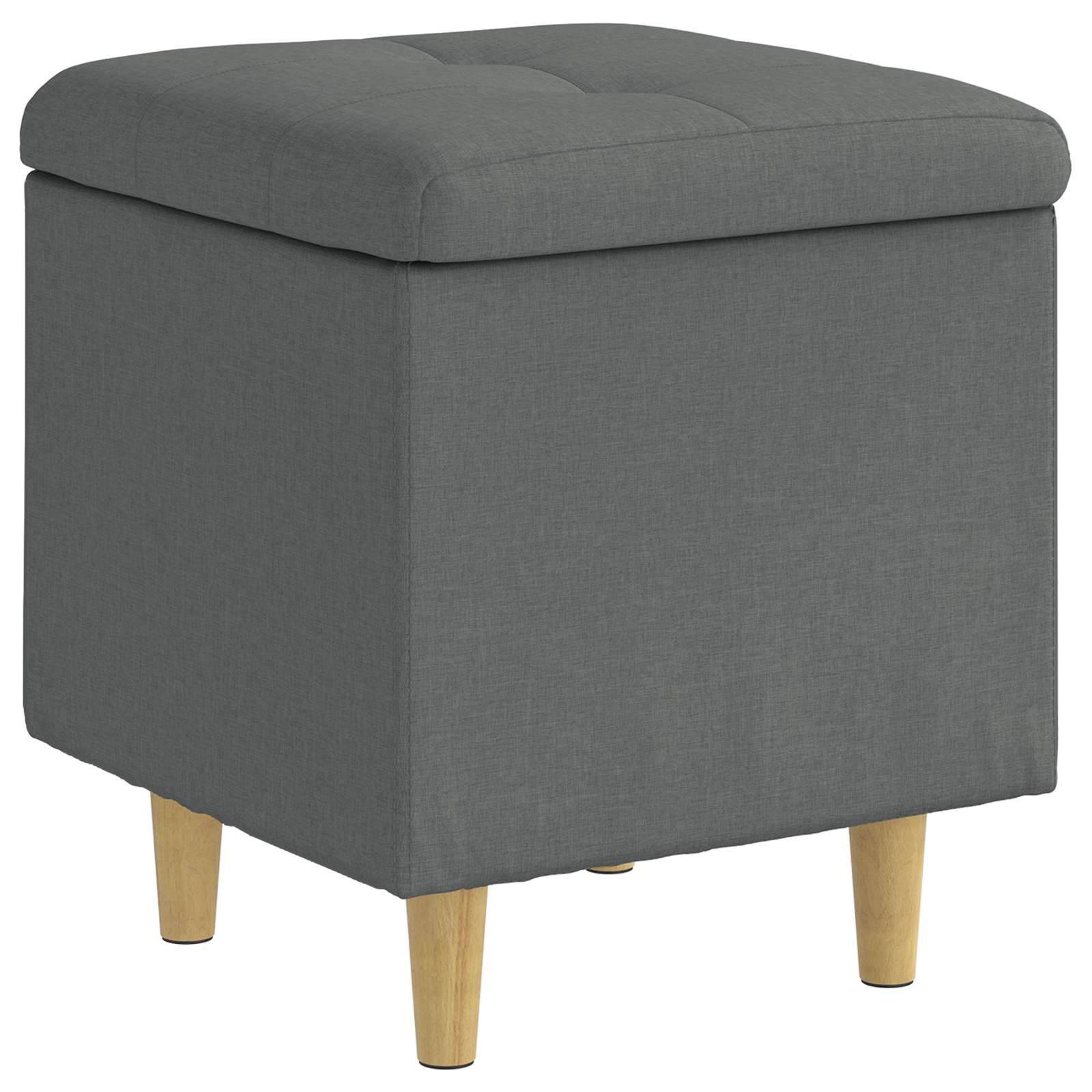 vidaXL Aufbewahrungsottomane Dunkelgrau 40 x 40 x 45 cm Stoff