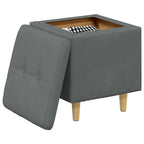 vidaXL Aufbewahrungsottomane Dunkelgrau 40 x 40 x 45 cm Stoff