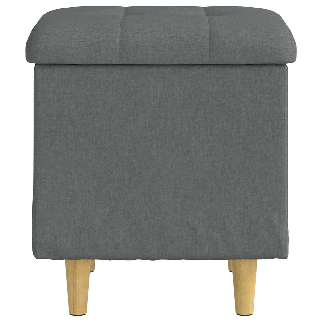 vidaXL Aufbewahrungsottomane Dunkelgrau 40 x 40 x 45 cm Stoff