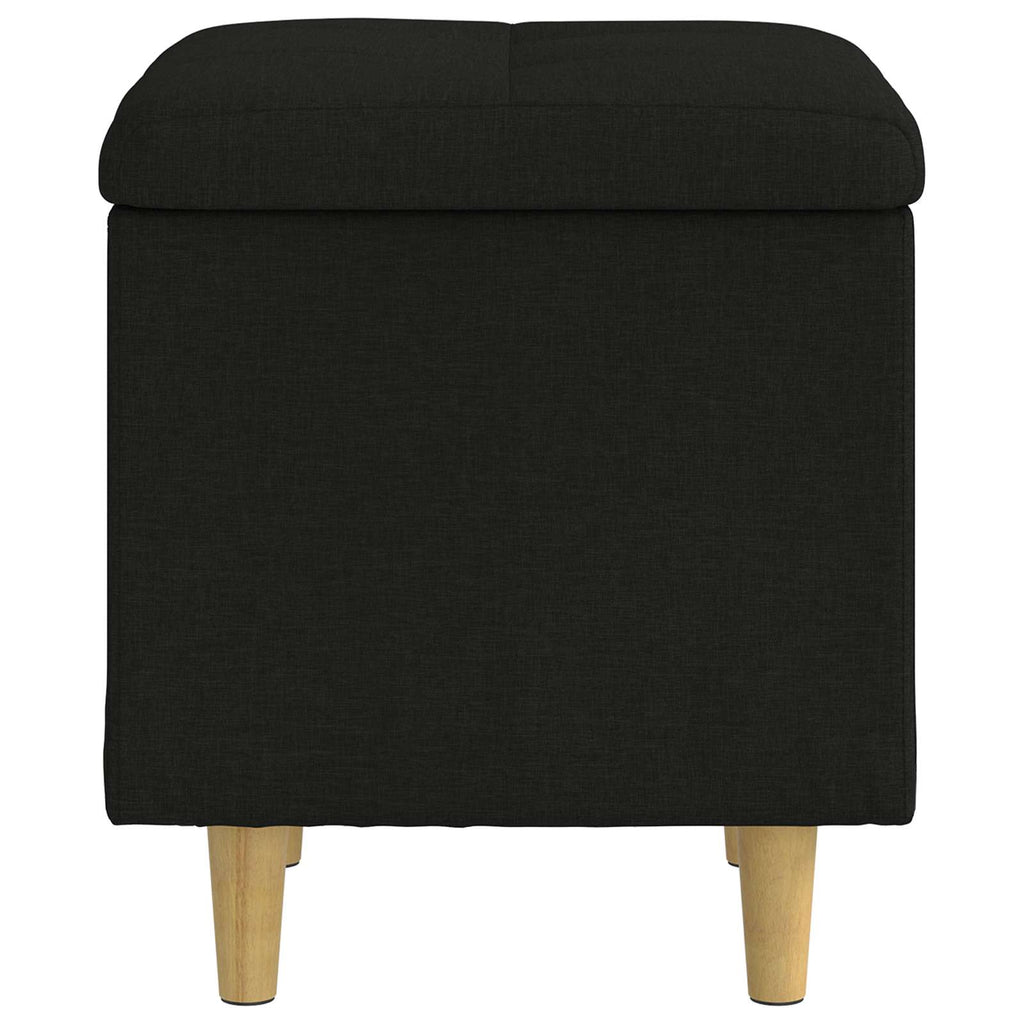 vidaXL Aufbewahrungsottomane mit Kissen Schwarz 40 x 40 x 45 cm Stoff