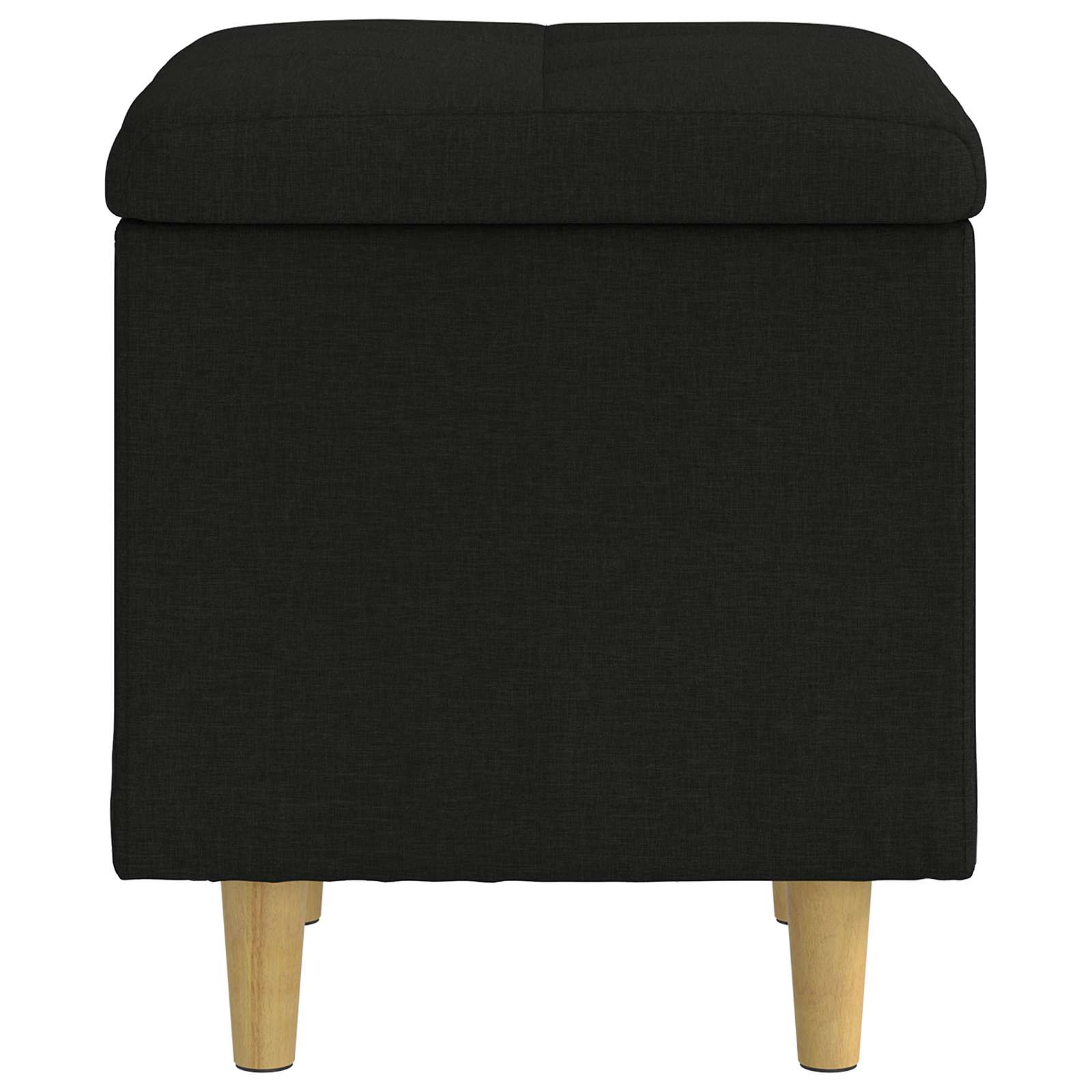 vidaXL Aufbewahrungsottomane mit Kissen Schwarz 40 x 40 x 45 cm Stoff