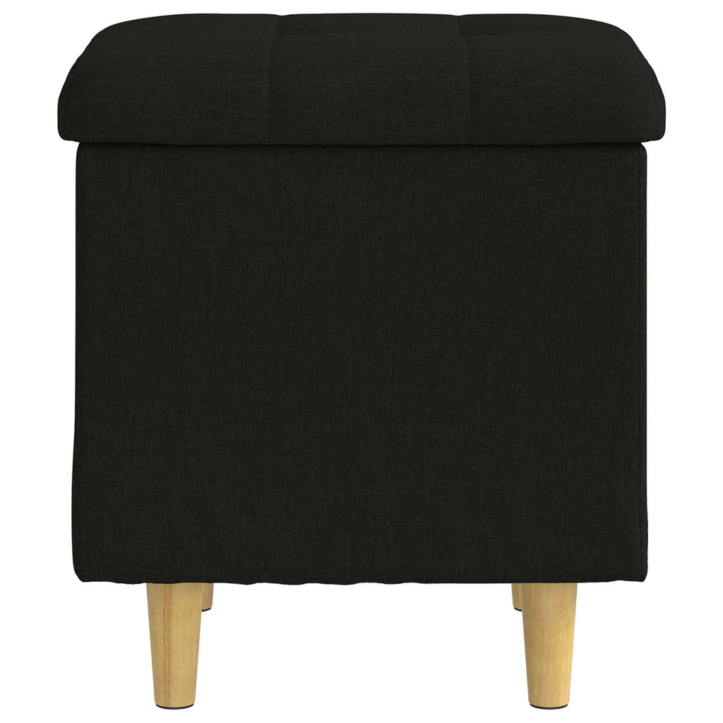 vidaXL Aufbewahrungsottomane mit Kissen Schwarz 40 x 40 x 45 cm Stoff