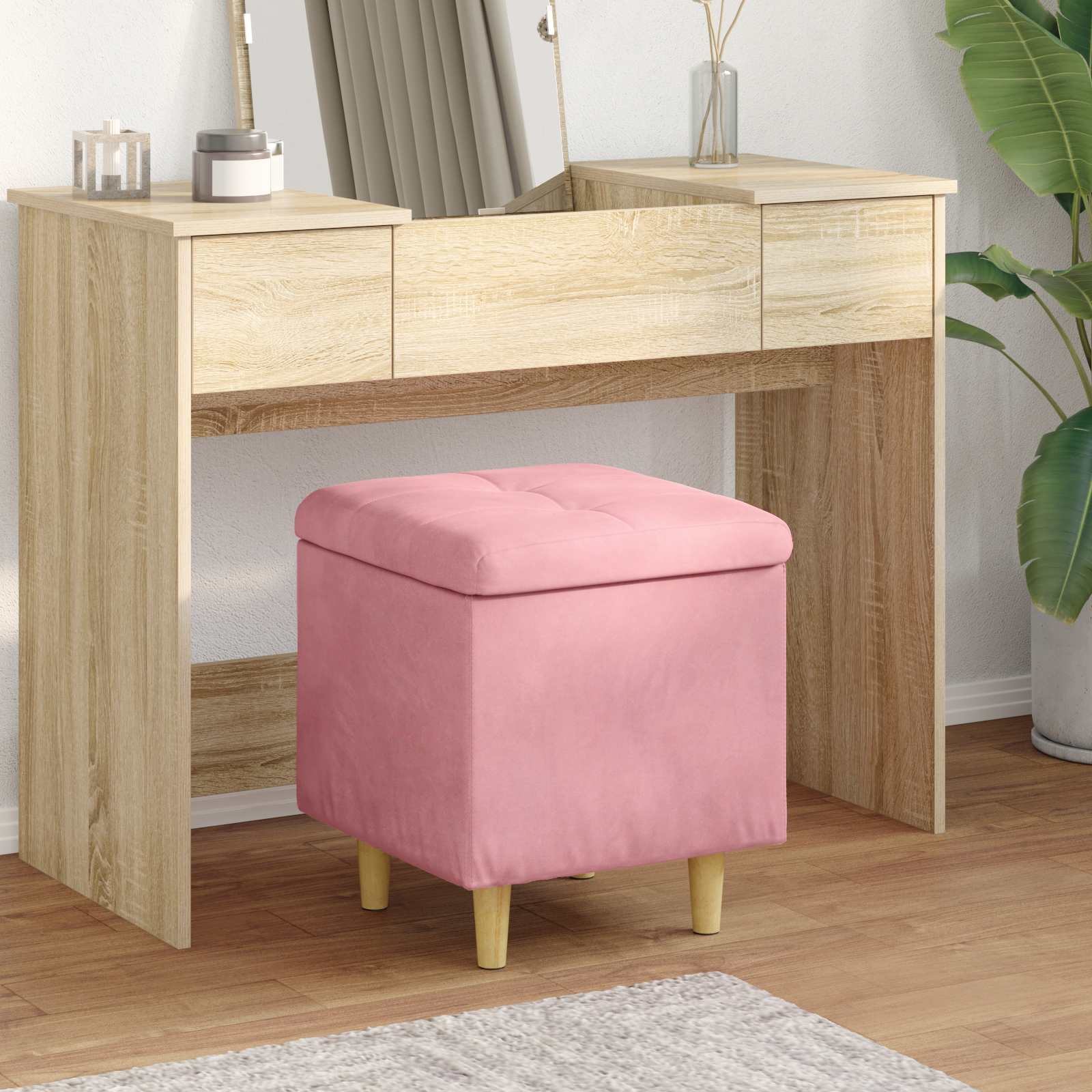 vidaXL Ottoman mit Stauraum 40 x 40 x 45 cm Samt