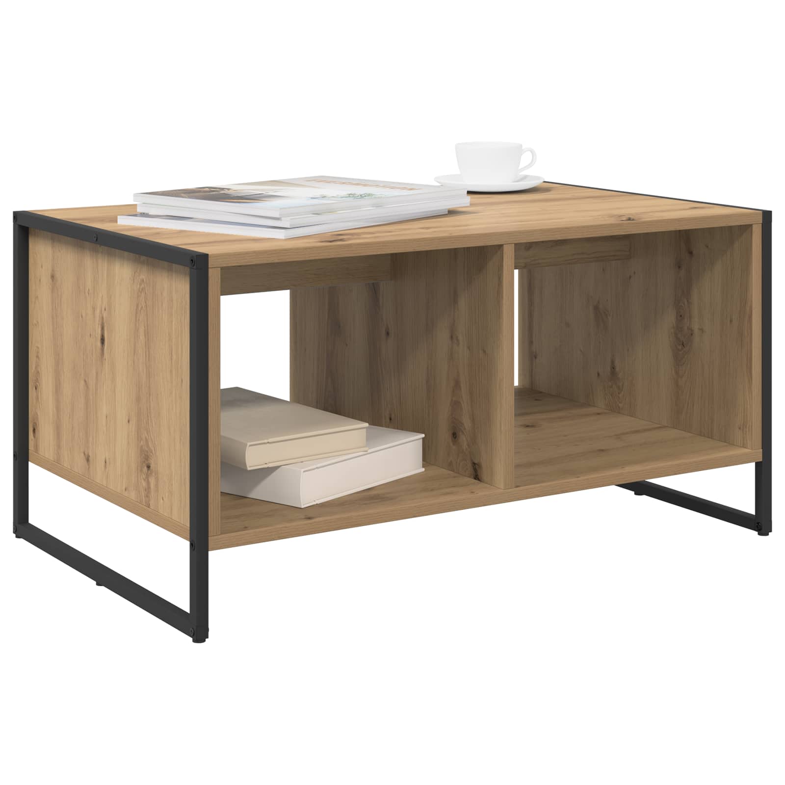 vidaXL Couchtisch Kunsthandwerk Eiche 80 x 50 x 40 cm Holzwerkstoff