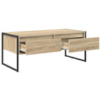 vidaXL Couchtisch mit Schubladen Sonoma 100 x 46 x 40 cm Holzwerkstoff