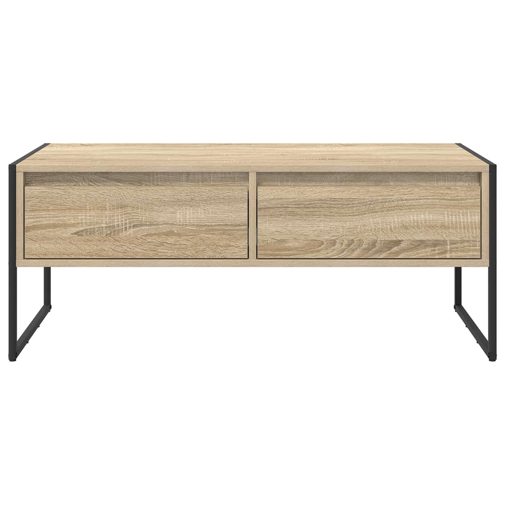 vidaXL Couchtisch mit Schubladen Sonoma 100 x 46 x 40 cm Holzwerkstoff
