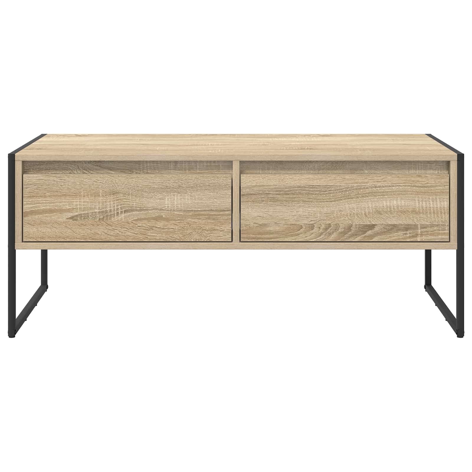 vidaXL Couchtisch mit Schubladen Sonoma 100 x 46 x 40 cm Holzwerkstoff