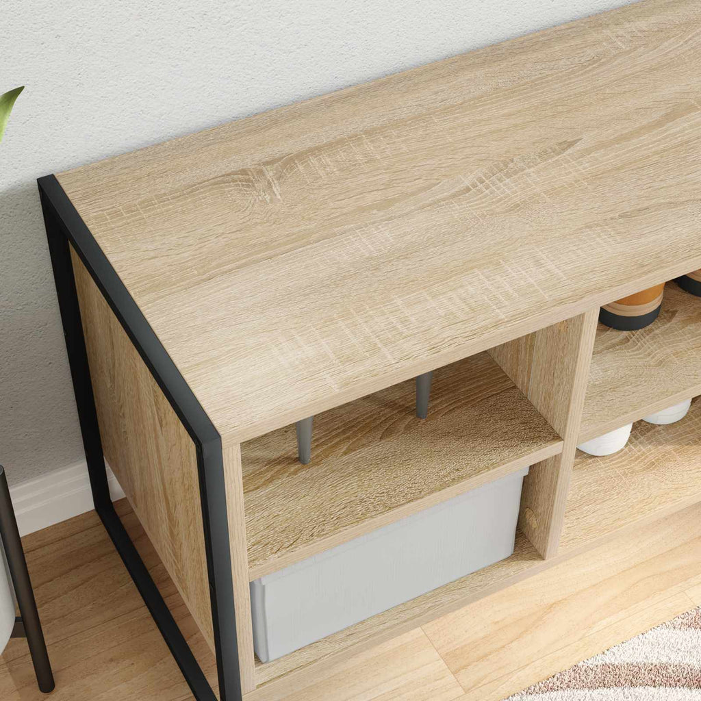 vidaXL Schuhschrank mit Speicher Sonoma 100 x 35 x 44 cm Holzwerkstoff