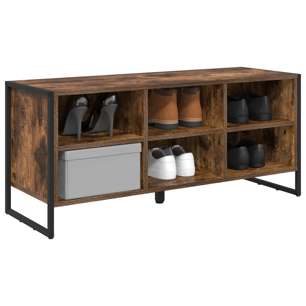 vidaXL Schuhschrank Raucharbe 100 x 35 x 44 cm Holzwerkstoff
