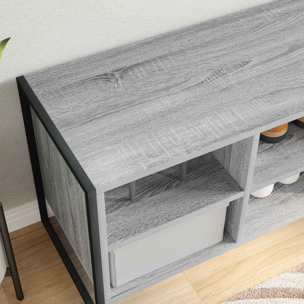vidaXL Schuhschrank Graues Sonoma 100 x 35 x 44 cm Holzwerkstoff