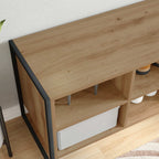 vidaXL Schuhschrank Kunsthandwerk Eiche 100 x 35 x 44 cm Holzwerkstoff