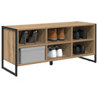 vidaXL Schuhschrank Kunsthandwerk Eiche 100 x 35 x 44 cm Holzwerkstoff