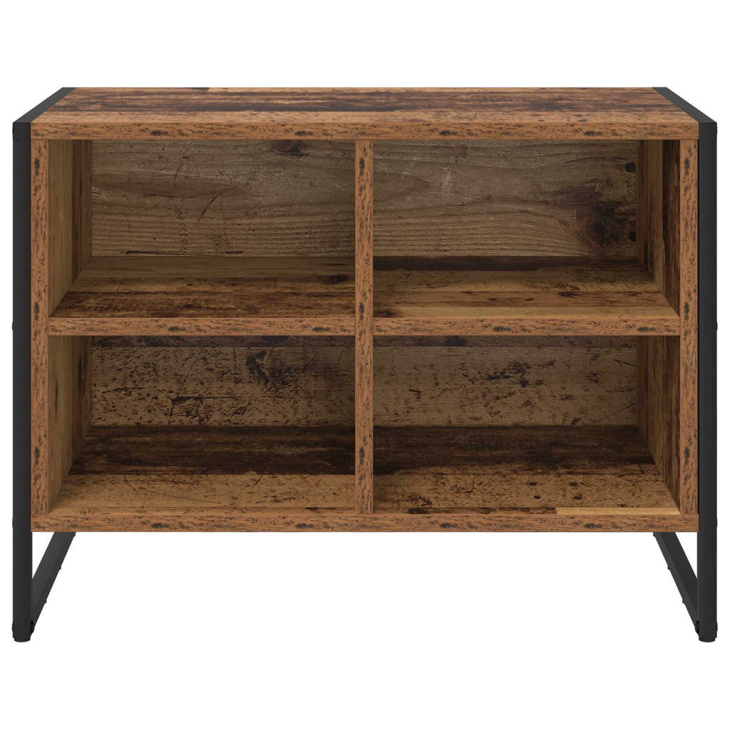 vidaXL Schuhschrank mit Speicher Altholz 60 x 35 x 44 cm Holzwerkstoff