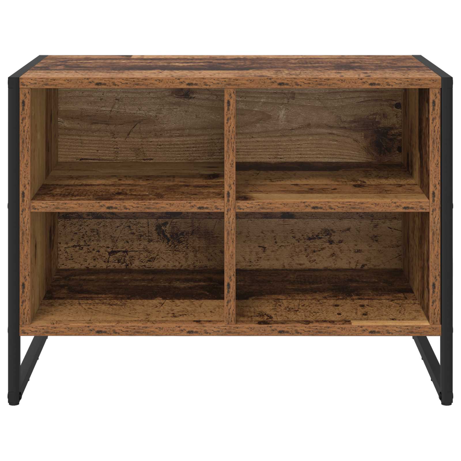 vidaXL Schuhschrank mit Speicher Altholz 60 x 35 x 44 cm Holzwerkstoff