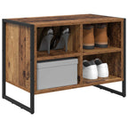 vidaXL Schuhschrank mit Speicher Altholz 60 x 35 x 44 cm Holzwerkstoff
