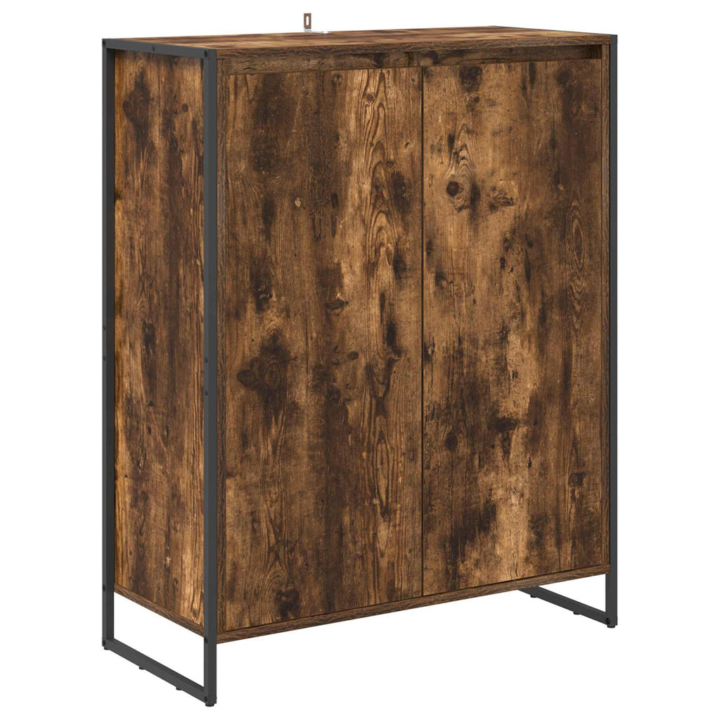 vidaXL Schuhschrank mit Tür Raucharbe 79 x 36 x 100 cm Holzwerkstoff