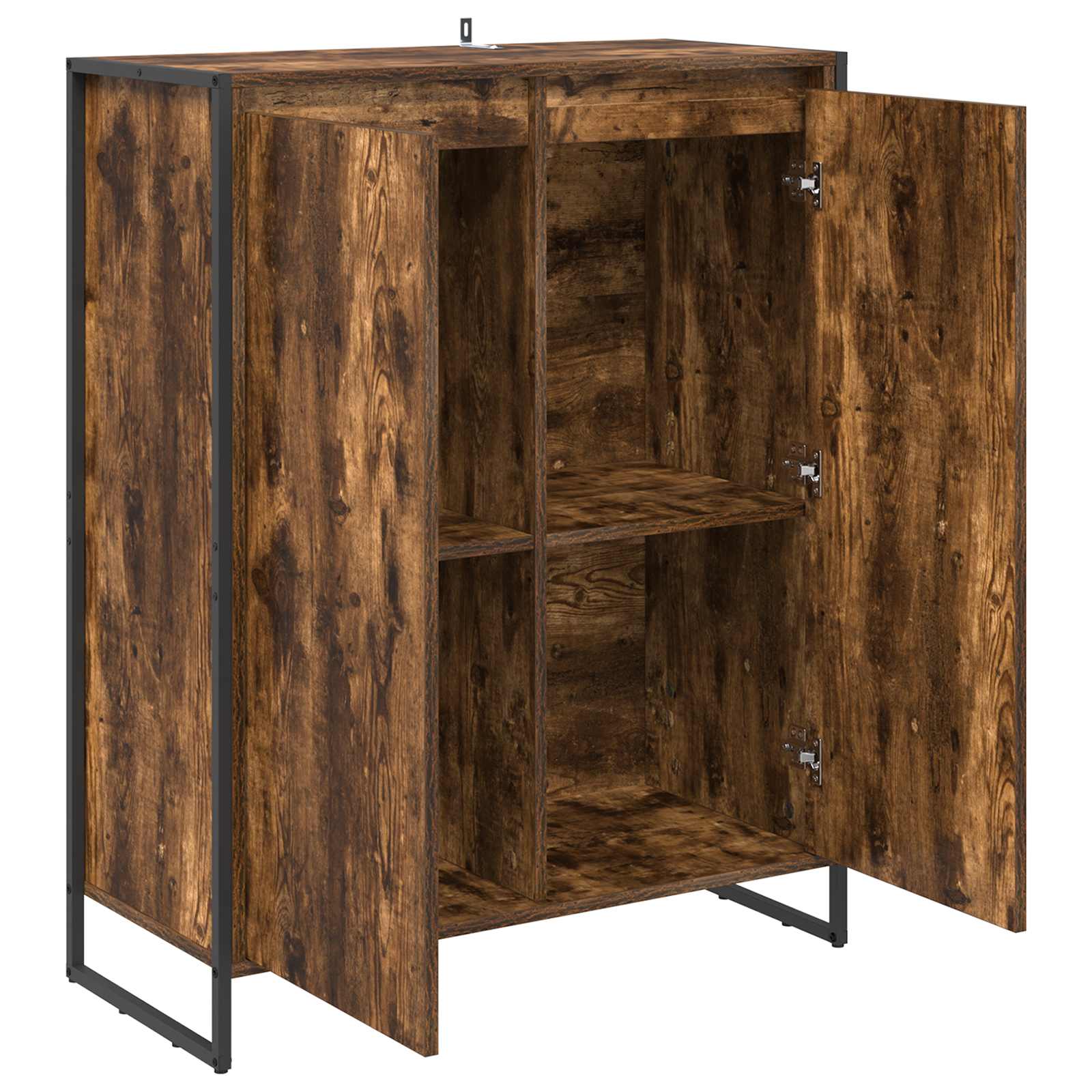 vidaXL Schuhschrank mit Tür Raucharbe 79 x 36 x 100 cm Holzwerkstoff