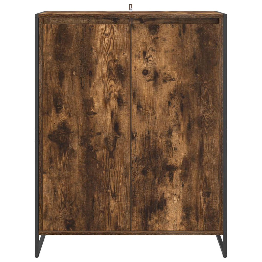 vidaXL Schuhschrank mit Tür Raucharbe 79 x 36 x 100 cm Holzwerkstoff
