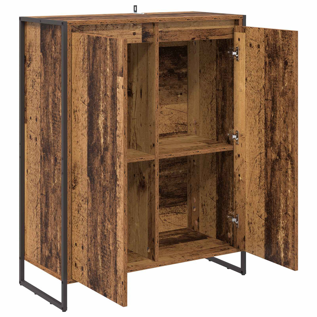 vidaXL Schuhschrank mit Tür Altholz 79 x 36 x 100 cm Holzwerkstoff