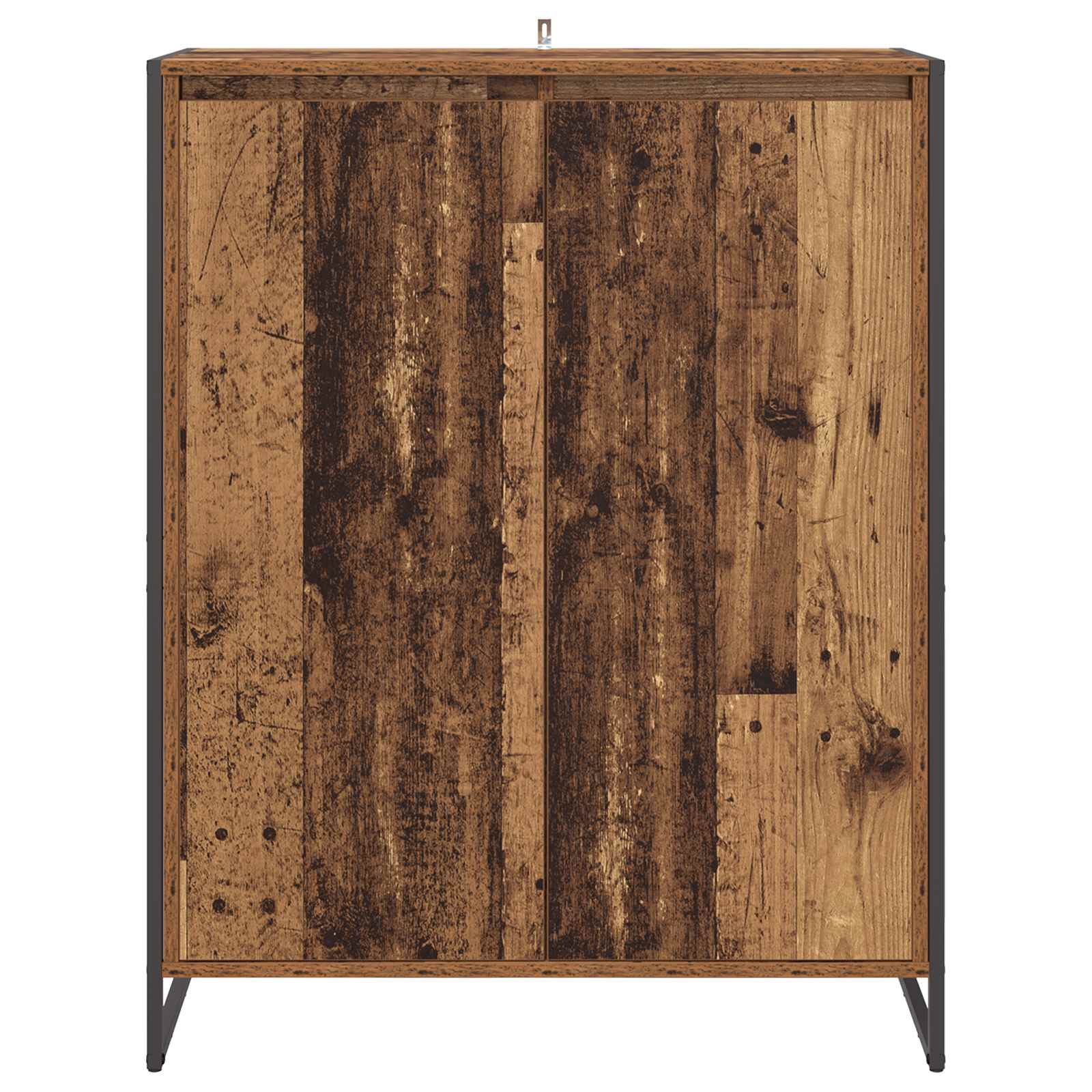 vidaXL Schuhschrank mit Tür Altholz 79 x 36 x 100 cm Holzwerkstoff