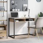 vidaXL Schreibtisch mit Speicher Sonoma 100 x 50 x 75 cm Holzwerkstoff