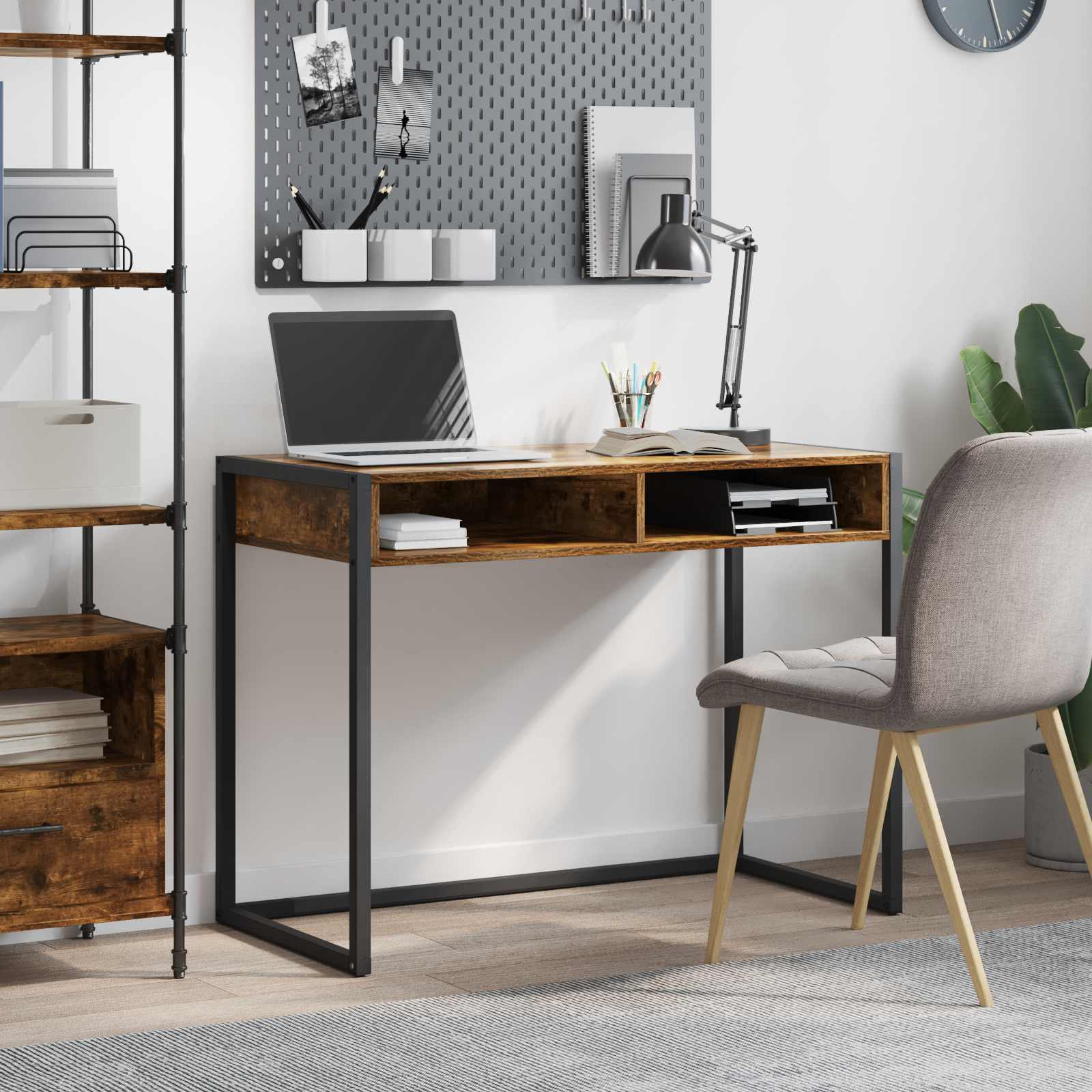 vidaXL Schreibtisch Raucharbe 100 x 50 x 75 cm Holzwerkstoff