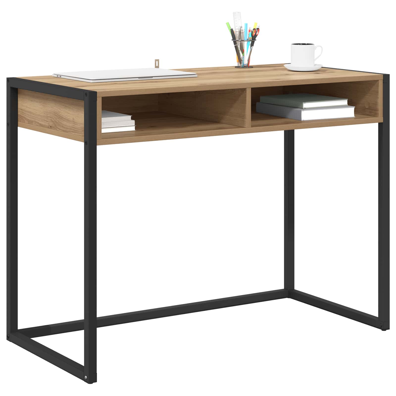 vidaXL Schreibtisch Kunsthandwerk Eiche 100 x 50 x 75 cm Holzwerkstoff
