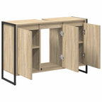 vidaXL Badezimmerschrank mit Tür Sonoma 90 x 30 x 60 cm Holzwerkstoff