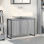 vidaXL Badezimmerschrank Graues Sonoma 90 x 30 x 60 cm Holzwerkstoff